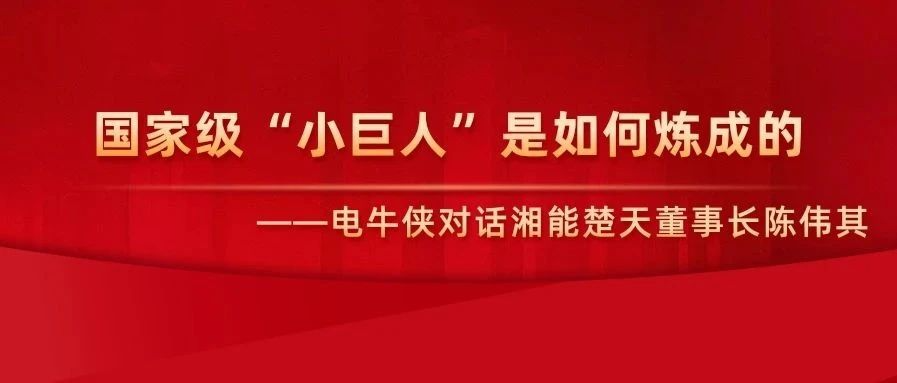 国家级“小巨人”是如何炼成的 ——电牛侠对话湘能楚天董事长陈伟其